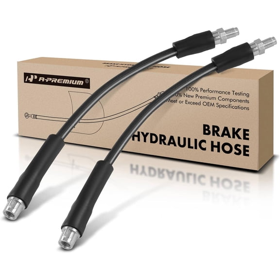 A-Premium Front Driver and Passenger Outer Brake Hydraulic Hoses Compatible with Select Mercedes-Benz Model - E320 1998-2003, E430 2000-2002, AWD - Replace# 1684280335 (Pack of 2)