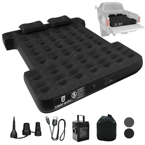 Colchón Inflable Umbrauto con Bomba Incorporada para Cama Completa de Camioneta