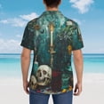 thumbnail image 4 of Fotbe Baroque Floral Still Life Camisa Hawaiana para Hombre Unisex – Camisa Casual de Verano con Botones de Manga Corta de Algodón y Lino,Large, 4 of 7