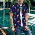 thumbnail image 6 of Hirioo Sea Jellyfish for Men's Baseball T-shirt Shirts Short Sleeve Casual Summer Button Stretch T Shirts,Size S-4XL-Medium, 6 of 7