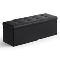 thumbnail image 1 of SONGMICS Banc Ottoman de Rangement Pliant de 43 Pouces, Coffre de Rangement, Repose-Pieds, Siège Rembourré, 1 of 7