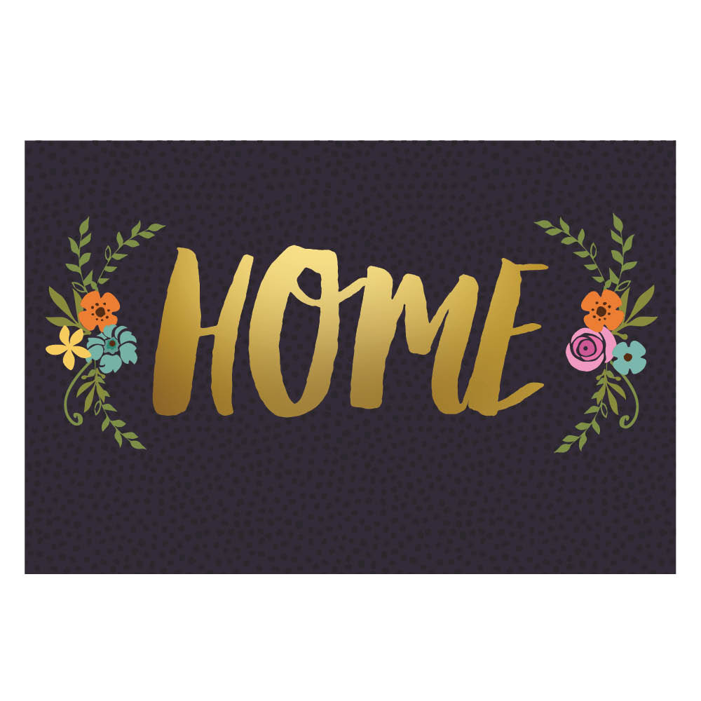 Floral Home Personalized Doormat