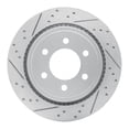 thumbnail image 2 of KarParts360 For Ford F-150 2015 2016 2017 Brake Rotor Driver Side | Rear | Drilled and Slotted | 90.1 mm / 3.55 in. Center Hole Diameter, 2 of 8