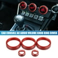 thumbnail image 2 of Unique Bargains Car Console AC Audio Volume Knob Ring Cover for Subaru BRZ 2022 for Toyota GR86 2022 Red (Set of 5), 2 of 6