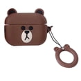 thumbnail image 1 of RV Funda de silicona para Airpods Pro, linda y divertida, compatible con Apple Airpods Pro Serie Animal： (pequeño oso pardo) oso de fresa Electrónica, 1 of 5