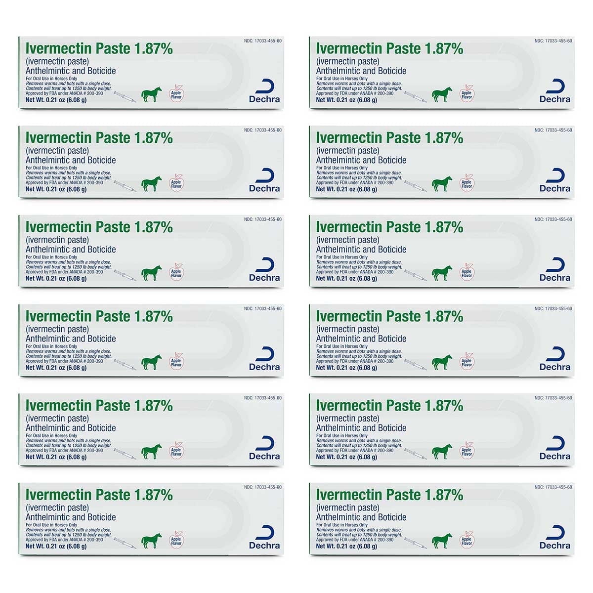 Ivermectin Paste 1.87%, 12ct