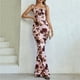 thumbnail image 3 of WILLBEST Vestidos Maxi de Mujer Vestidos de Verano para Mujer Moda Boho Estampado Floral Cubierta Cuello Redondo sin Mangas Mediana, 3 of 3