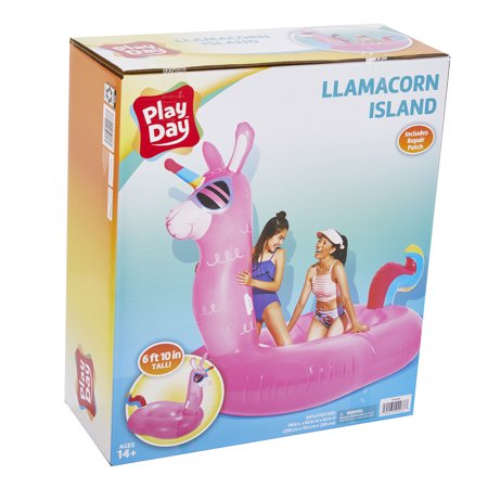 Play Day Inflatable Llamacorn Island Pool Float - Pink