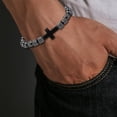 thumbnail image 4 of NICKSUN Cross Bracelet Gifts for Boys Men, Adjustable Obsidian Beads Bracelet Christian Religious Bapstim Jewelry Gifts for Son Grandson Teenage Teen Boys, 4 of 6