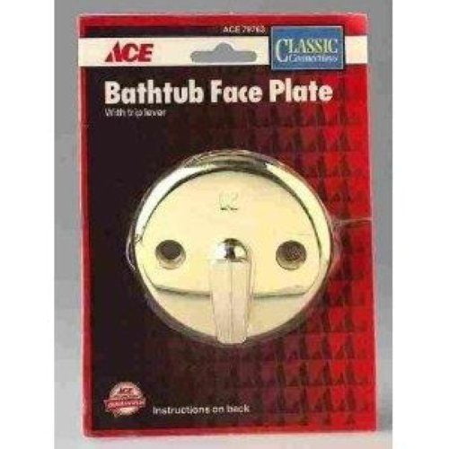 Ace Polished Brass Bathtub Face Plate w/Trip Lever, 79763