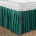 thumbnail image 5 of PiccoCasa Polyester Bed Skirt 14 inch Drop Dust Ruffle Green Full, 5 of 7