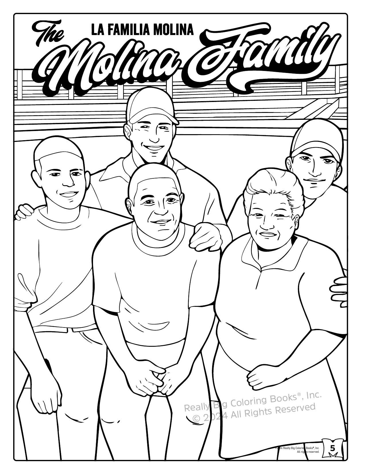 Molina Family Coloring Book Official Bilingual in English & Espanol