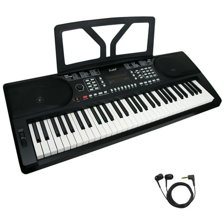 Sawtooth 61-Key Portable Keyboard with Earbuds & Accessories