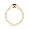 thumbnail image 2 of ANGARA Natural Classic Bezel-Set Round Blue Sapphire Solitaire Ring in 14K Rose Gold for Women (Size-5mm) | September Birthstone, Anniversary, Jewelry Gift for Women | Natural Blue Sapphire Ring, 2 of 9