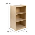 thumbnail image 5 of Flash Furniture Hercules Wooden 3 Section School Classroom Storage Cabinet for Commercial or Home Use - Safe, Kid Friendly Design - 36"H (Natural), 5 of 11