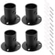 thumbnail image 1 of Paquete de 4 soportes de acero inoxidable para barra de cortina (negro), 1 of 5