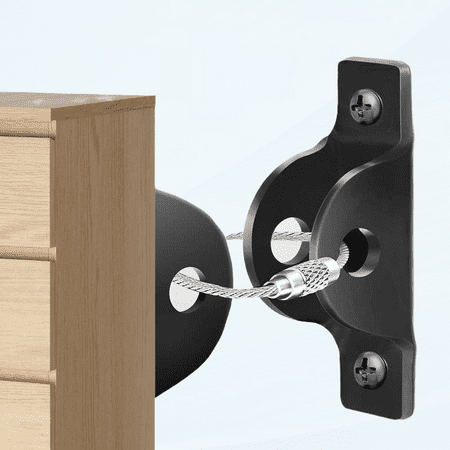 Furniture Anchors for Baby Proofing,(6 Packs) Anti-tip Wall Anchor Kit Metal, Earthquake Tip Resistant Furniture Brackets, Furniture Secure Straps for Dresser Cabinet Bookshelf