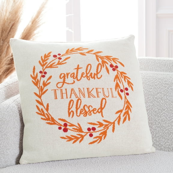 SAFAVIEH Grateful Blessed Pillow Orange