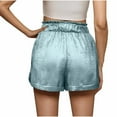 thumbnail image 4 of YUGYXL Women's Sequin Shorts Drawstring Classic Party Shorts Stretch Waist Vacation Shorts with Pockets Light Blue XXL, 4 of 8