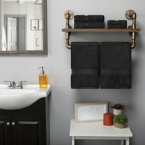 Premium Egyptian Cotton Highly Absorbent Assorted 6-Piece Plush Towel Set - 30" x 55", 20" x 30", 13" x 13"