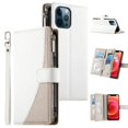 thumbnail image 3 of Funda cartera GANGXUN para iPhone 12 Pro Max , cuero PU con tarjetero, cremallera, correa de mano, soporte y protección 603°, 3 of 6