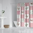 thumbnail image 3 of Rose Blossom and Hummingbird Curtain – Watercolor Floral Botanical Design for Vintage Bathroom Feel, 3 of 5