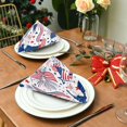 thumbnail image 2 of Iauyy Satin Napkins Set of 6- Liberty 4th Of July DIY Printing Decoration Cloth Napkin- Easy Care for Home/Party, 2 of 8