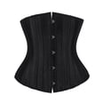 thumbnail image 3 of DODOING Waist Trainer Corset Vest for Weight Loss Sport Body Shaper Workout Underbust Cincher Steel Boned Tummy Tank Slimming Wrap, Black/ Beige, 3 of 5