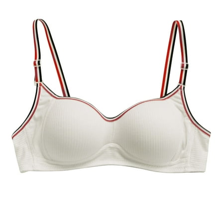 LLYWEY Lace Sports Bras for Women Discounts Cute Bras Ladies Wire-Free Bra Style-1341 Women Multiway Bra Feature Adult Female Yoga Sports Bras White 32B