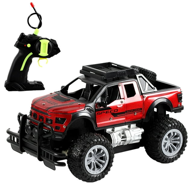 Graflsoa 1:18 Scale Alloy Remote Control Off-Road Car with TCS26 Technology, 3-Door Manual & USB Rechargeable Battery, Red - Perfect Boys Toy for All Terrains
