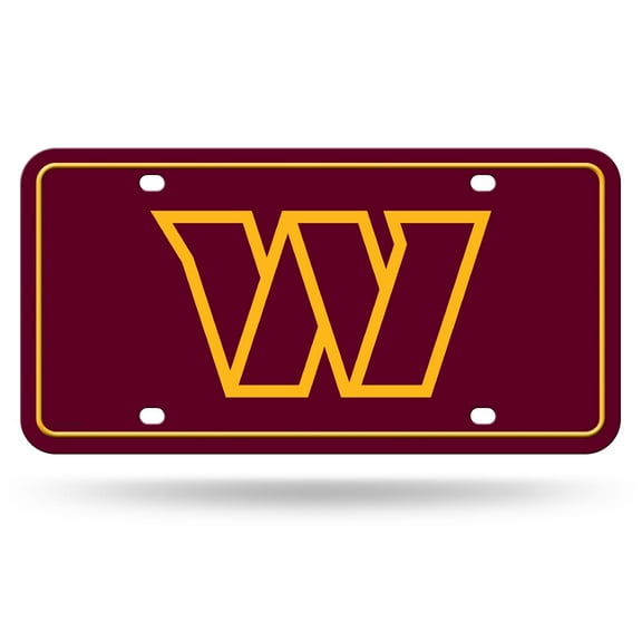 Washington Commanders Premium Metal Auto Tag License Plate, Primary Design, 6x12 Inch, Pre-Drilled Holes, Officially Licensed