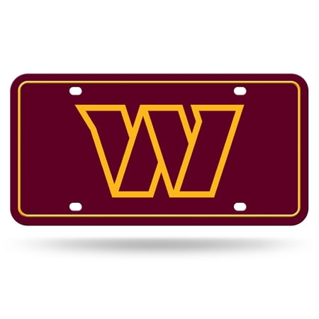 Washington Commanders Premium Metal Auto Tag License Plate Primary Design 6×12 Inch Pre-Drilled Holes Officially Licensed