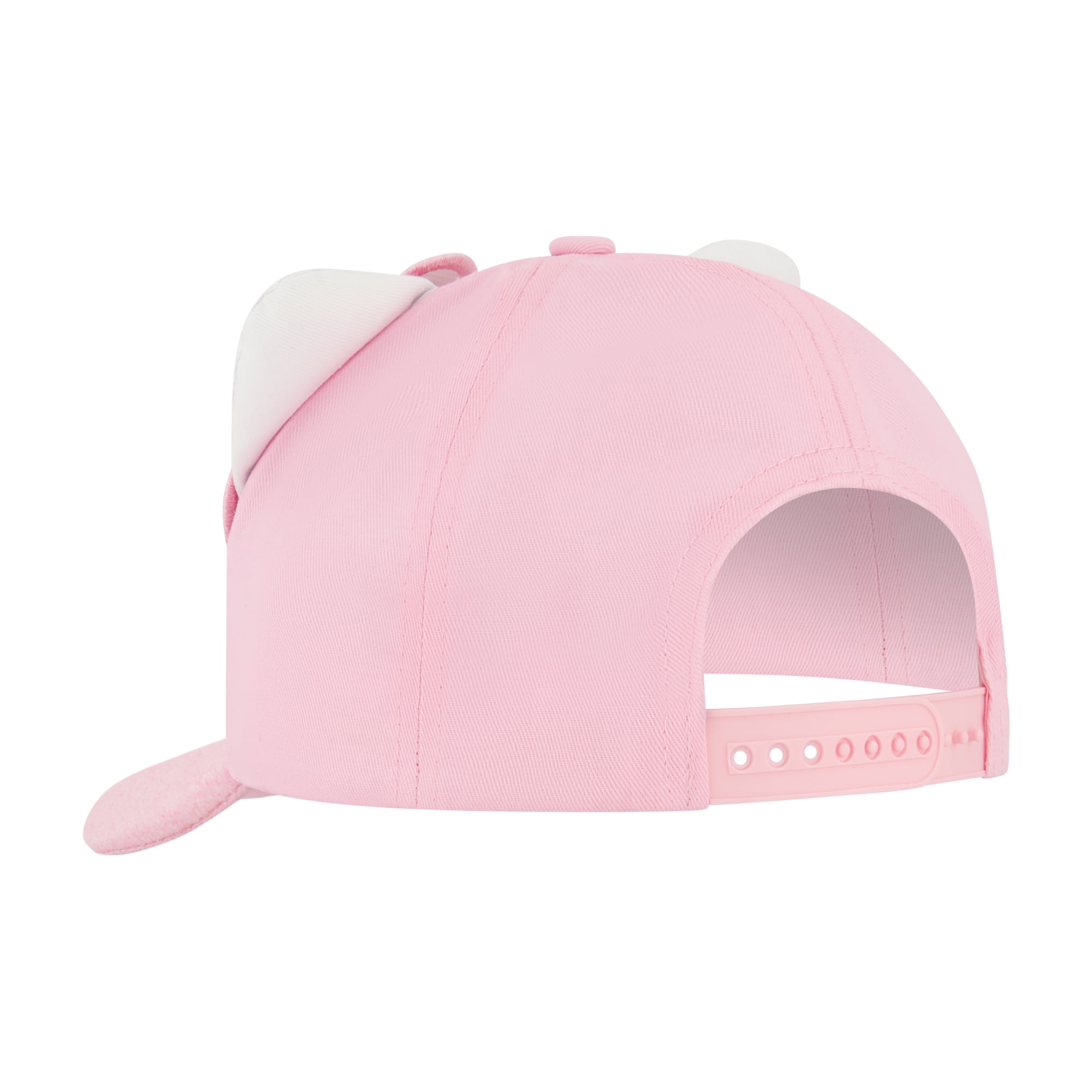 Hello Kitty Girls Character Cosplay Hat with 3D Ears, Pink Sparkles/White, One Size Fits Most