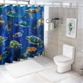 thumbnail image 7 of Orinice  Cute Sea Turtle 4-Piece Shower Curtain Sets-Blue Sea Turtle Bathroom Set Accessories with Non-Slip Rug, Toilet Lid Cover, Bath Mat,12 HooksOcean Turtles Curtains-Home Decor Adult Gifts 60x72, 7 of 7