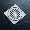 thumbnail image 2 of UNI-DRAIN Shower Drain Square 4 Inch with Flange Drain Grate Kit Replacement 304 Stainless Steel Compatible with Schluter Systems kerdi Shower Drain CUPC Certification Chrome Plated, 2 of 5