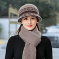 thumbnail image 6 of 2Pcs/Set Women's Girls Winter Warm Cozy Fashion Knitted Hat Beanie Scarf Set, 6 of 8