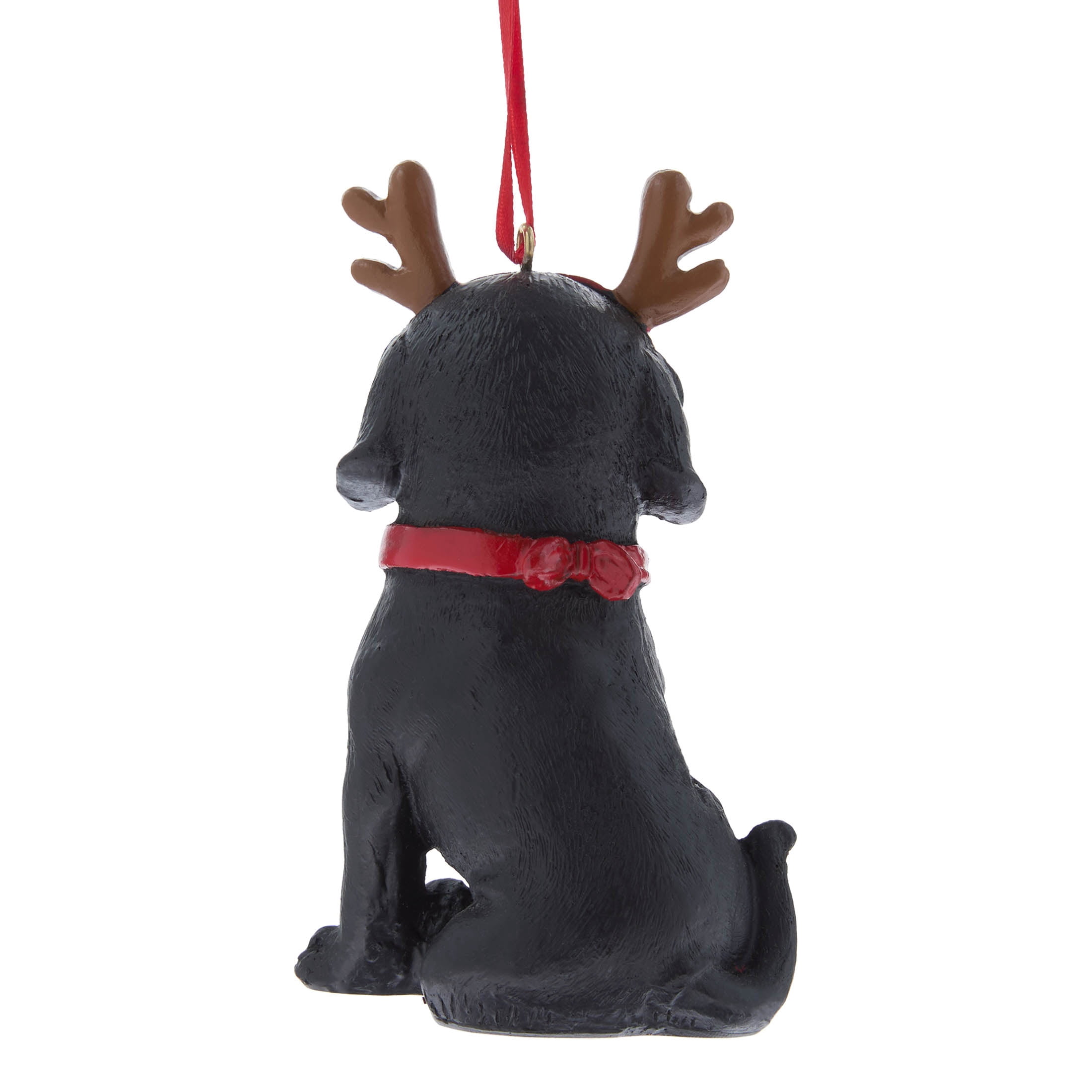 Black Labrador with Antlers Christmas Ornament, 5", by Holiday Time