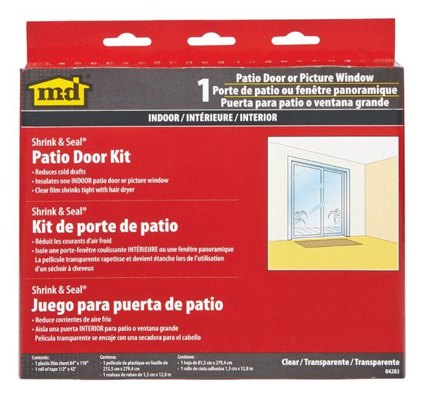 2PC MD Building Products Polar Block Clear Indoor Patio Door Insulator