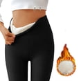 thumbnail image 2 of HAJWOH Sherpa Lined Leggings Women Tummy Control Stretch Soft Yoga Pants High Waisted Casual Pants Winter Thick Warm Tights, 2 of 6