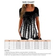 thumbnail image 5 of Blusa de manga corta para mujer, cuello cuadrado, verano, blusa tipo túnica, blusa holgada, camisetas básicas, negro, XXL, 5 of 5