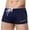 Dark Blue, variant on Elainilye Fashion Men's Swimwear Solid Color Drawstring Hot Spring Anti-embarrassment Quick Quick-drying Swimming Trunks,Red