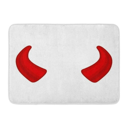 Doormat Costume LADDKE Costume Red Devil Horns Demon Evil Halloween Doormat Floor Rug Bath Mat 30x18 inch ()