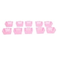 thumbnail image 1 of 10pcs Dollhouse Shopping Basket Exquisite Reusable Miniature Basket for DIY Crafts Miniature Scene Decoration Pink, 1 of 4