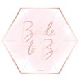 thumbnail image 1 of Amscan - Platos para Fiesta Diseño Hexágono Team Bride de Papel - Pack de 8 (Rosa), 1 of 2