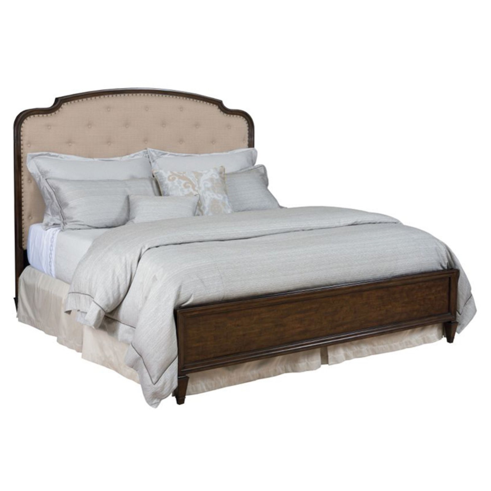 American Drew Grantham Hall Queen Upholstered Panel Bed In Coffee