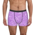 thumbnail image 1 of Balery Lilac Glittering Calzoncillos bóxer para hombre, ropa interior de algodón suave y transpirable con cinturilla de nailon-Small, 1 of 5