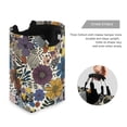 thumbnail image 3 of Yayeee Freestanding Laundry Hamper with Handle Collapsible Large Storage Basket for Clothes, Blue Flowers, 3 of 7