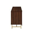 thumbnail image 6 of Walker Edison 69” Scandinavian 4-Door Reeded-Front Sideboard, Dark Walnut/Gold, 6 of 13