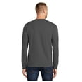 thumbnail image 2 of Port & Company Mens Long Sleeve Essential T-Shirt Charcoal 3X-Large, 2 of 6