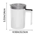 thumbnail image 3 of Automatic Mixing Cup with Magnetic Stirrer, LCD Temperature Display, 400ml Capacity for Coffee, Tea, Protein Shakes, Hot Chocolate, Food-Grade 304 Stainless Steel, Electric Stirring Mug, 3 of 6